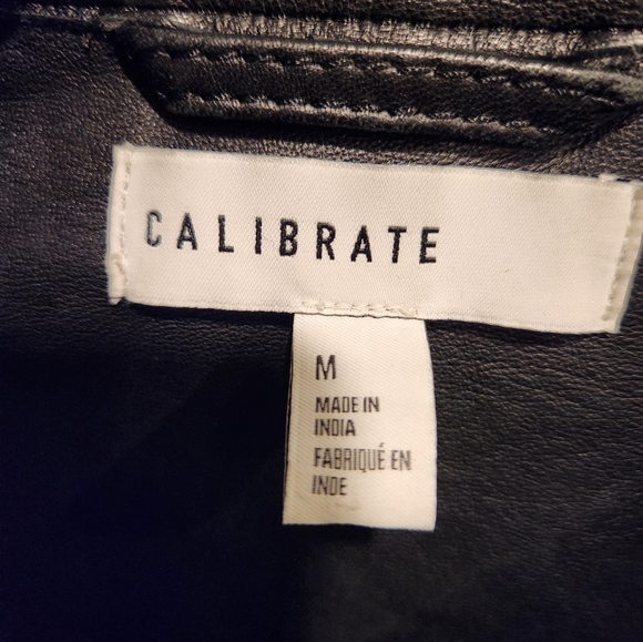 Mens slim fit leather jacket - Picture 3 of 3